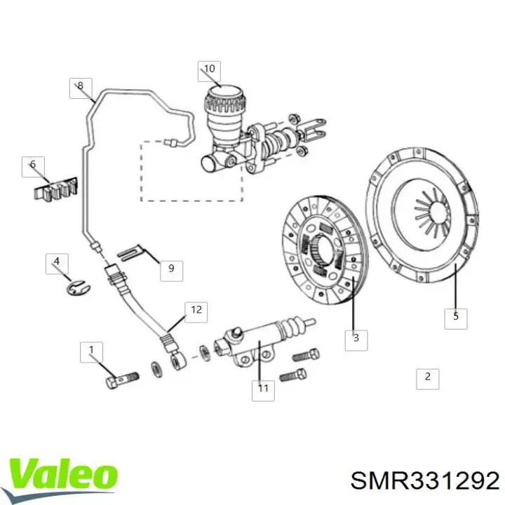 SMR331292 VALEO Натискний диск зчеплення