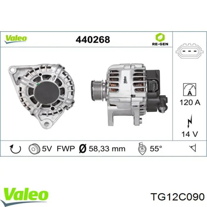 TG12C090 VALEO генератор