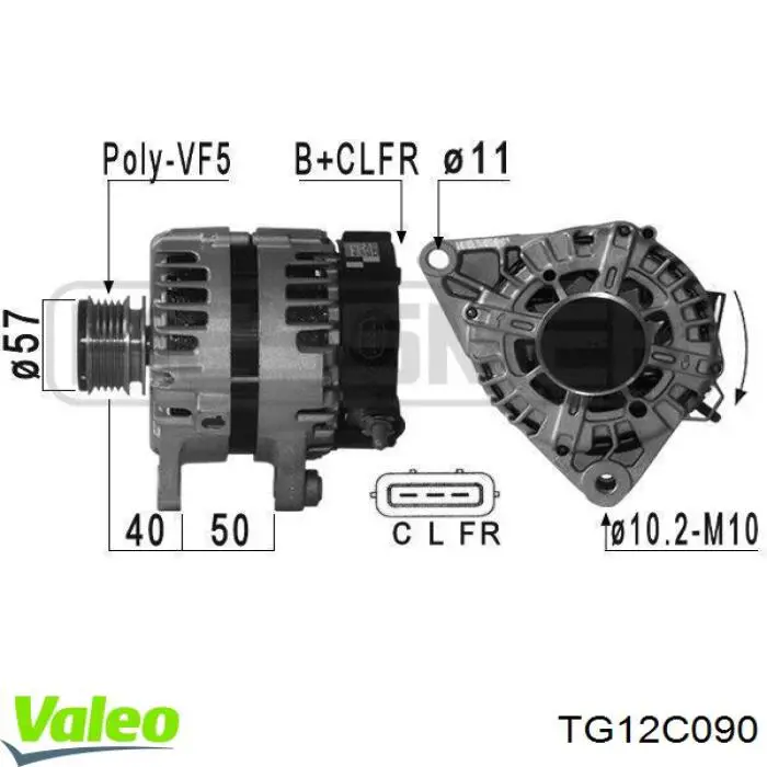 Купити TG12C090 VALEO Генератор