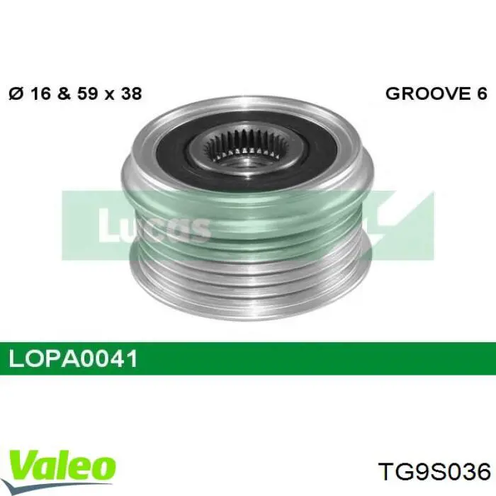 TG9S036 VALEO Авто генератор
