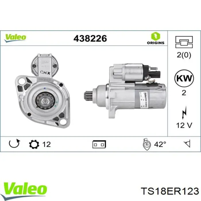 Стартер VALEO TS18ER123 ціна, від 39.46 USD