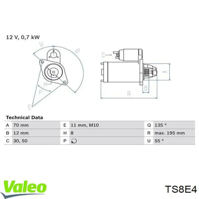 Купити TS8E4 VALEO Стартер