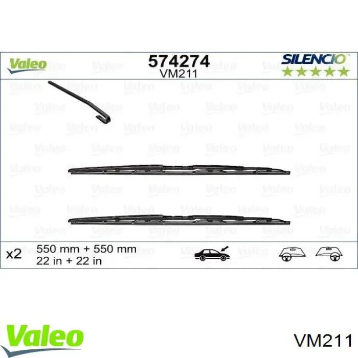 VM211 VALEO Щітка двірника ліва