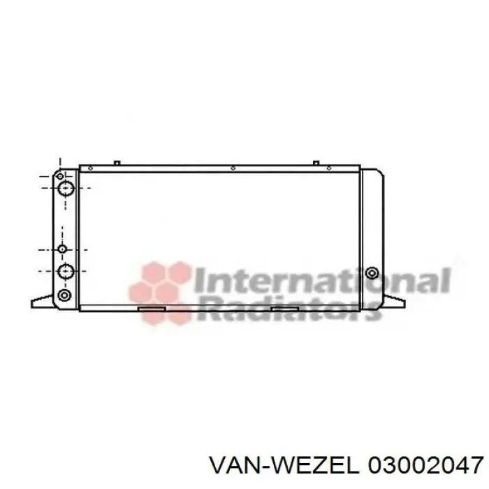 03002047 VAN Wezel радіатор охолодження двигуна