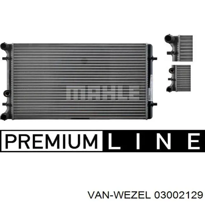 03002129 VAN Wezel радіатор охолодження двигуна