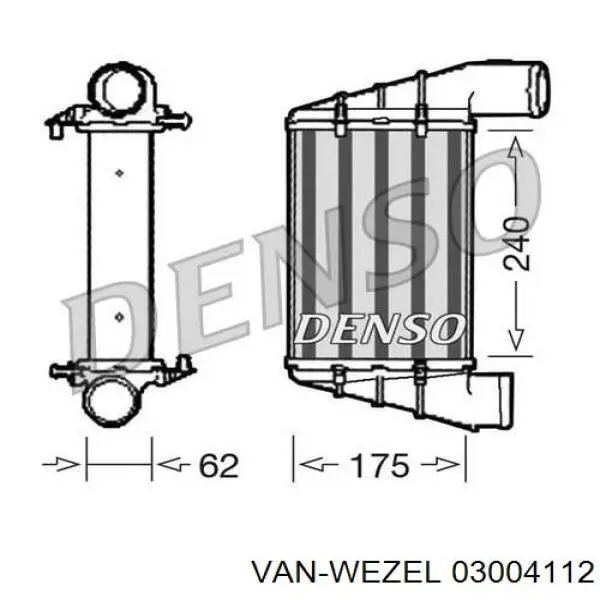 03004112 VAN Wezel радіатор интеркуллера