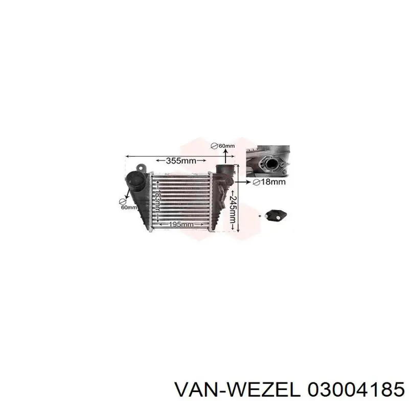 03004185 VAN Wezel радіатор интеркуллера