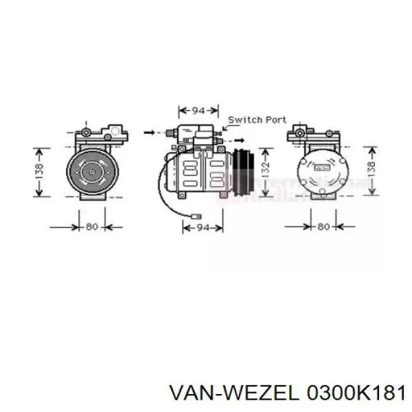 Компресор системи кондиціювання VAG 034260805A ціна, від 522.86 USD