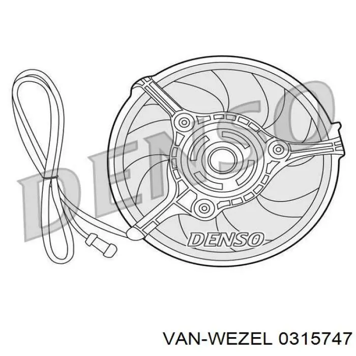 Вентилятор радіатора VAN Wezel 0315747 ціна, від 33.11 USD