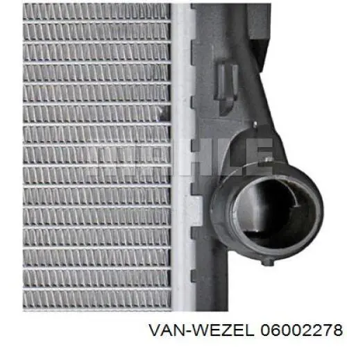 Купити 06002278 VAN Wezel Радіатор двигуна