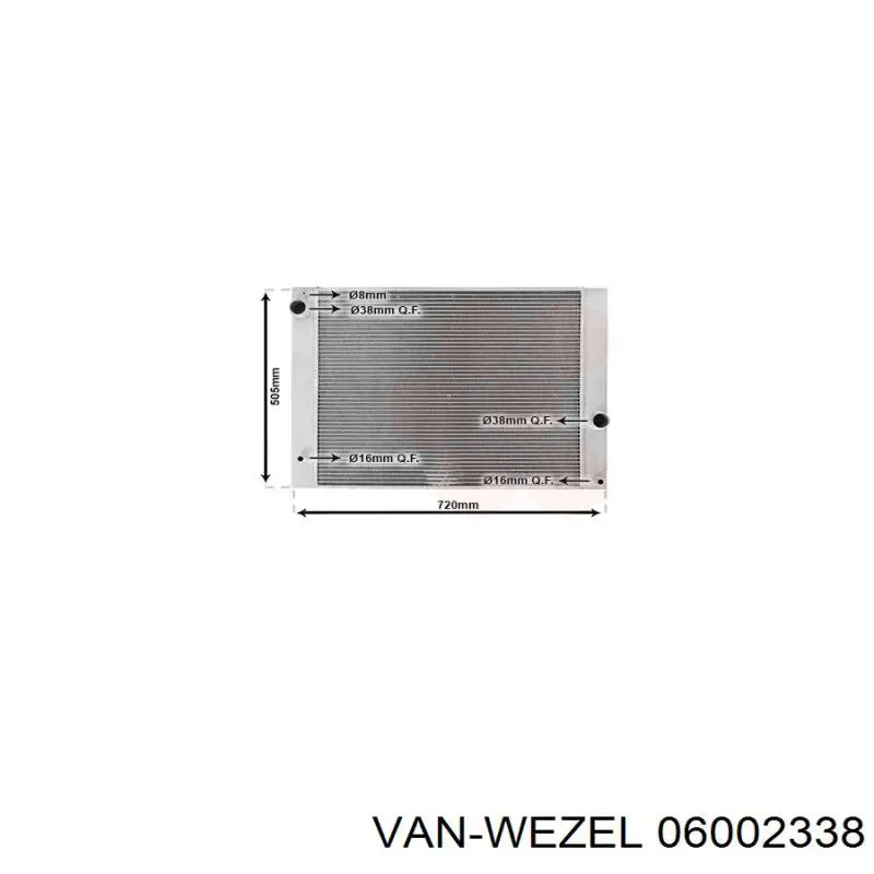 Радіатор 06002338 VAN Wezel