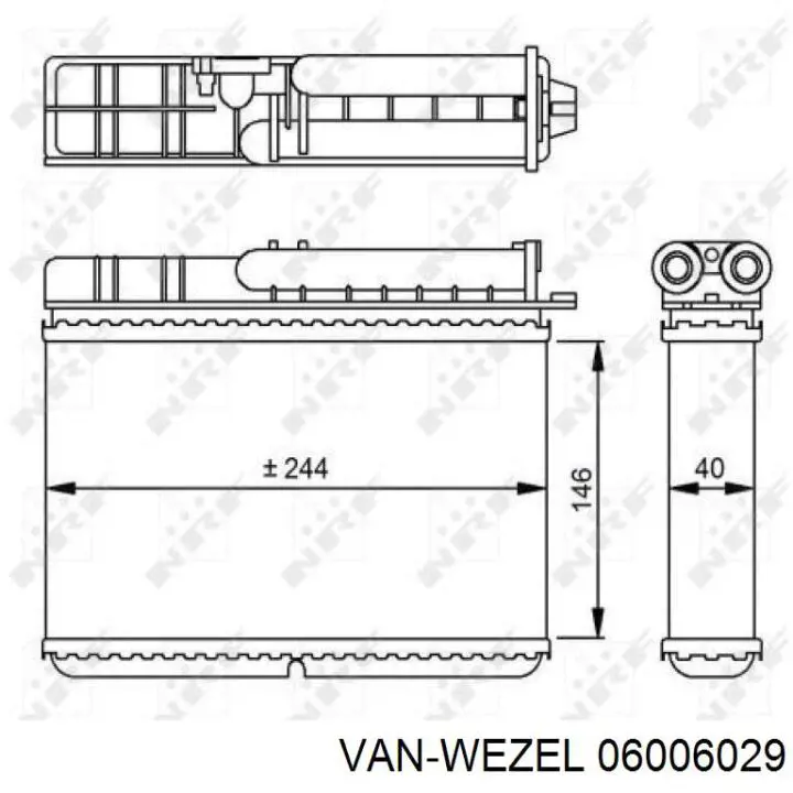 06006029 VAN Wezel радіатор пічки (обігрівача)