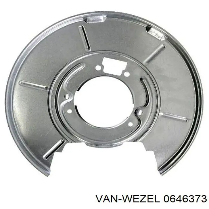Захист гальмівного диска заднього, лівий VAN Wezel 0646373