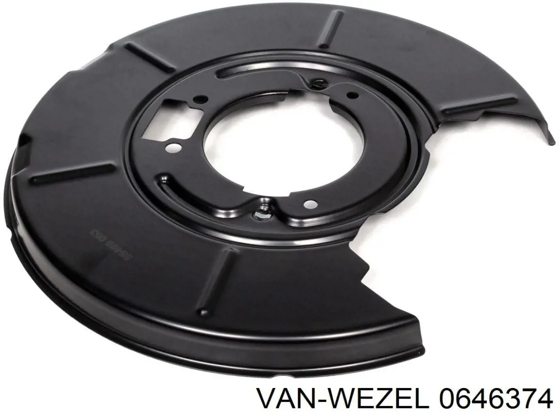 Захист гальмівного диска заднього, правий VAN Wezel 0646374