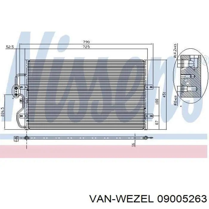 Радіатор кондиціонера 09005263 VAN Wezel