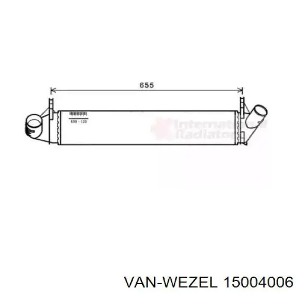 Система охолодження наддувочного повітря VAN Wezel 15004006 ціна, від 62.83 USD