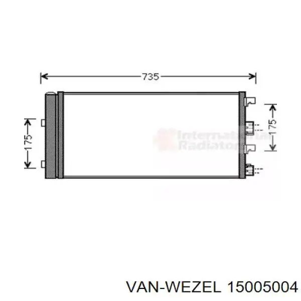 Конденсатор кондиціонера VAN Wezel 15005004 ціна, від 78.07 USD