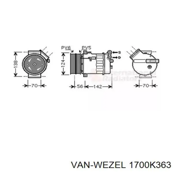 Компресор кондиціонера 55189005 Fiat/Alfa/Lancia