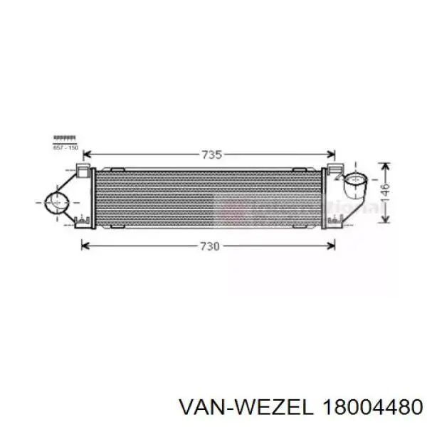 Система охолодження наддувочного повітря VAN Wezel 18004480 ціна, від 81.63 USD
