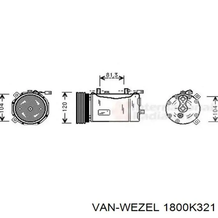 Насос кондиціонера VAN Wezel 1800K321