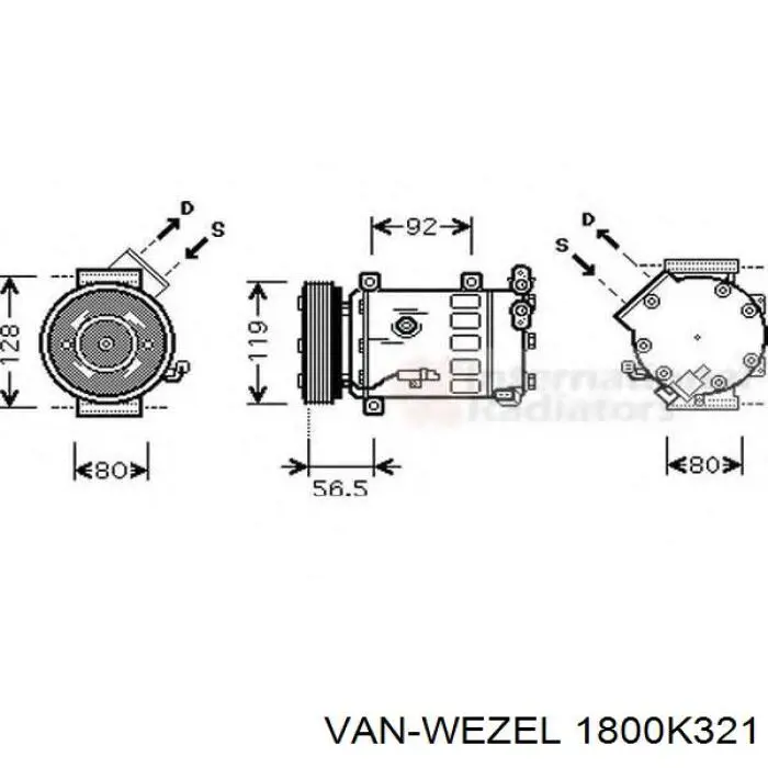 1800K321 VAN Wezel Компресор холодоагенту
