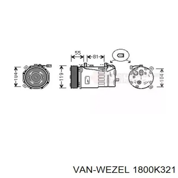 1800K321 VAN Wezel компресор кондиціонера