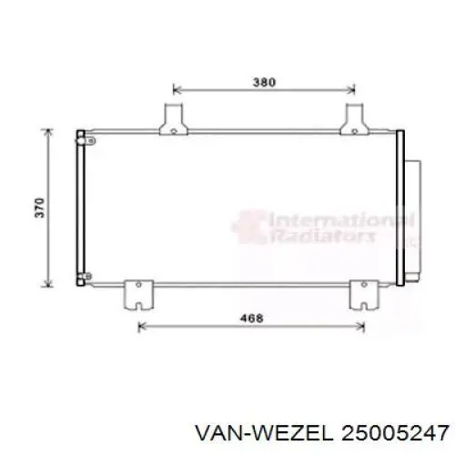 Конденсатор кондиціонера VAN Wezel 25005247 ціна, від 79.17 USD