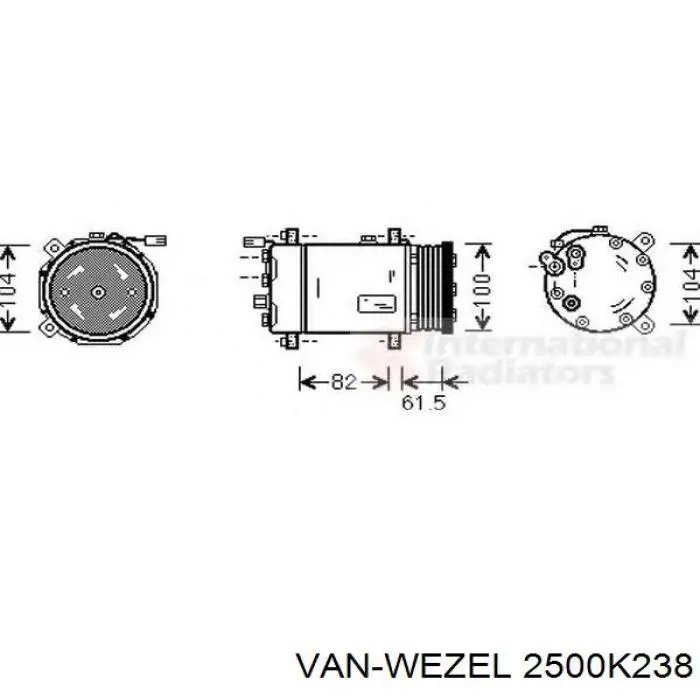 Насос кондиціонера VAN Wezel 2500K238