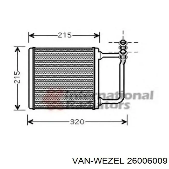 26006009 VAN Wezel радіатор пічки (обігрівача)