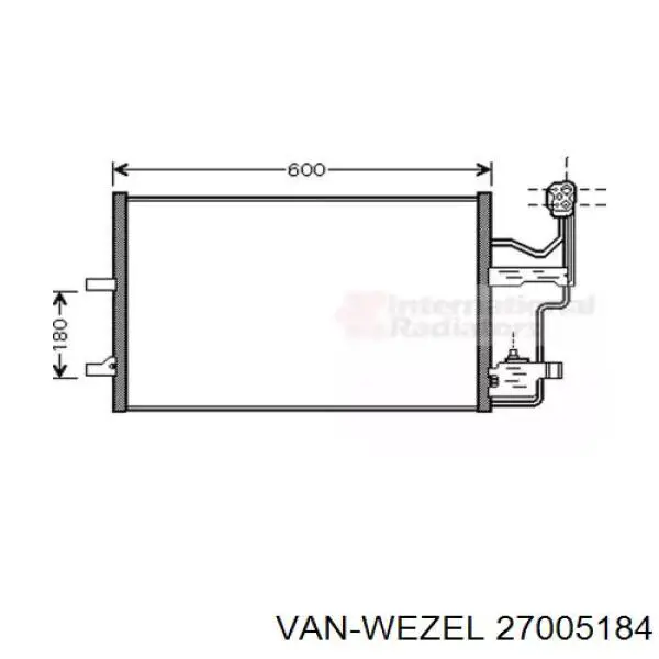 Конденсатор кондиціонера VAN Wezel 27005184 ціна, від 78.69 USD