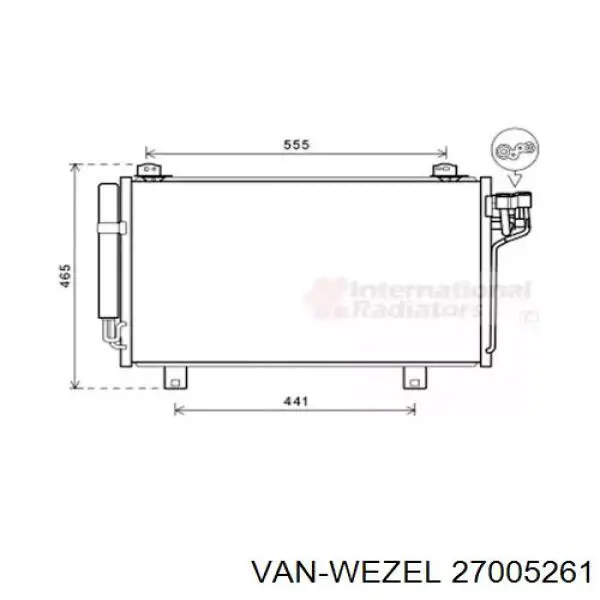 Радіатор кондиціонера 27005261 VAN Wezel