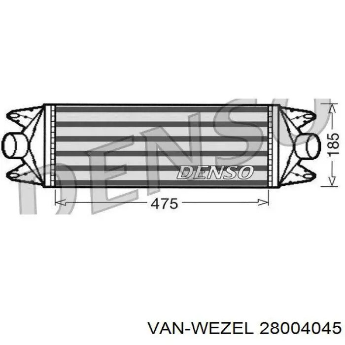 28004045 VAN Wezel Охолоджувач наддувочного повітря