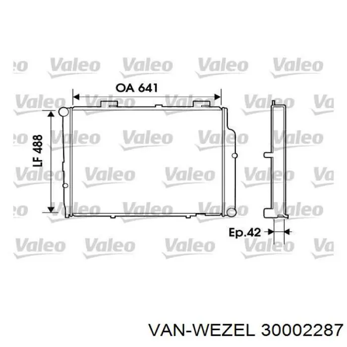Радіатор основний VAN Wezel 30002287 ціна, від 119.96 USD