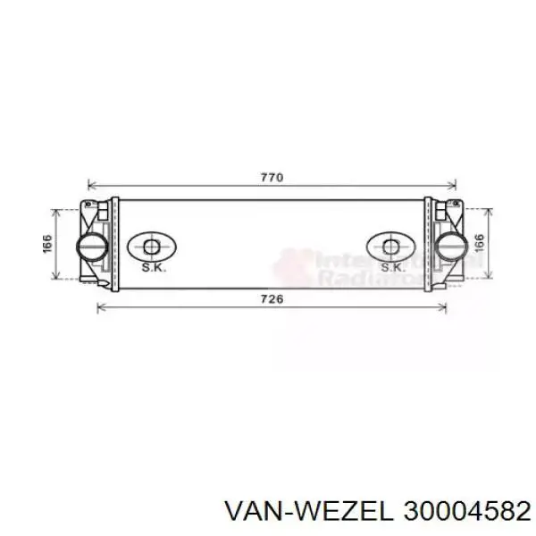 Система охолодження наддувочного повітря VAN Wezel 30004582 ціна, від 96.00 USD