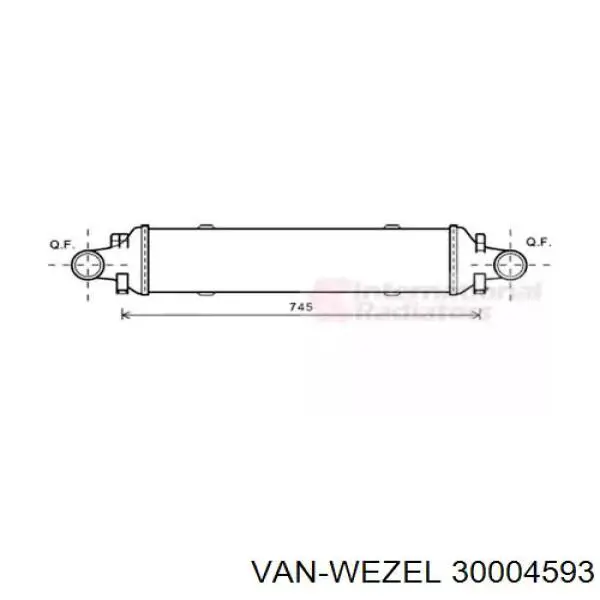 Купити 30004593 VAN Wezel Радіатор интеркуллера