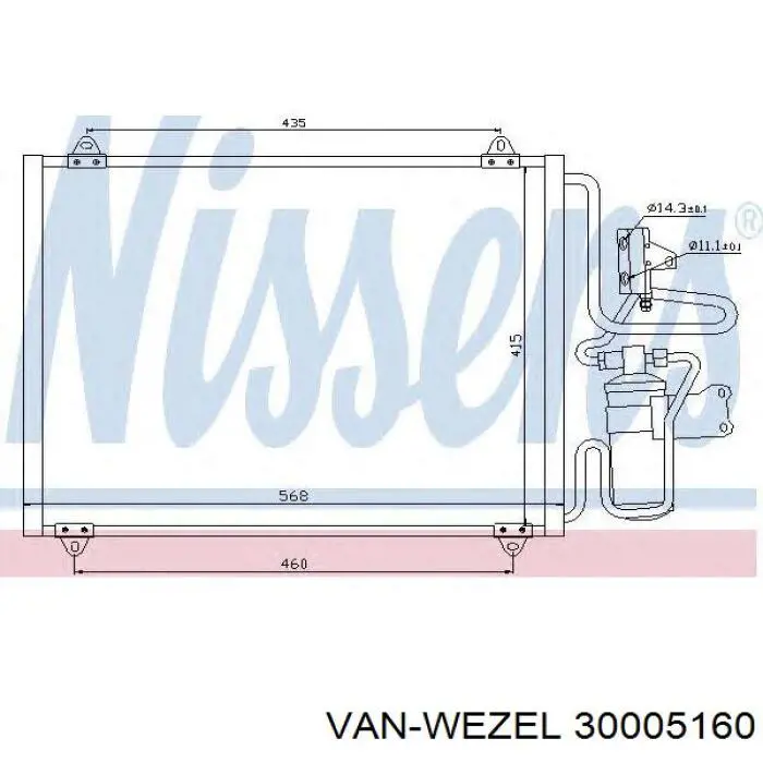 30005160 VAN Wezel радіатор кондиціонера
