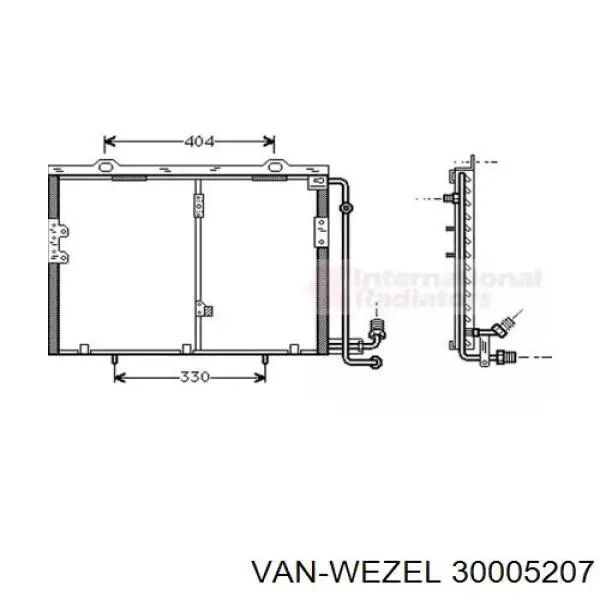 Конденсатор кондиціонера VAN Wezel 30005207 ціна, від 81.93 USD