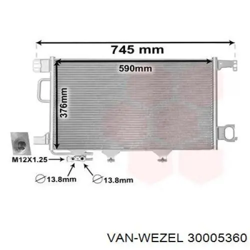 30005360 VAN Wezel радіатор кондиціонера