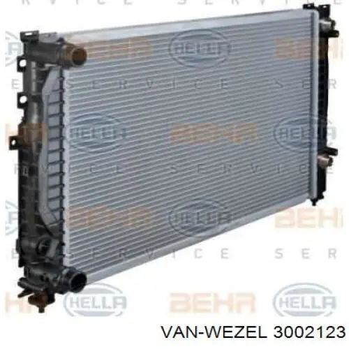 Купити 3002123 VAN Wezel Радіатор двигуна