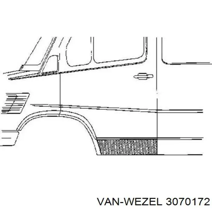 Ремонтна частина передніх дверей 3545122 Market (OEM)