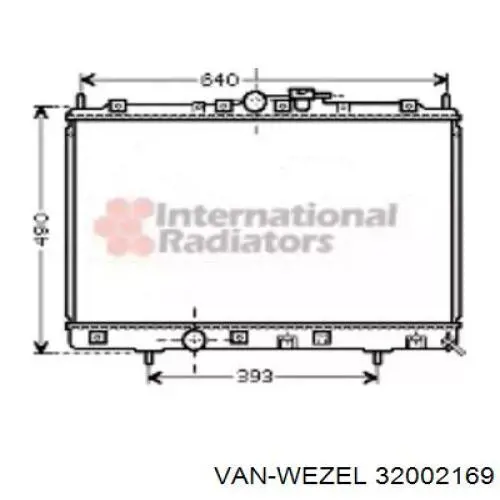 Купити 32002169 VAN Wezel Радіатор двигуна