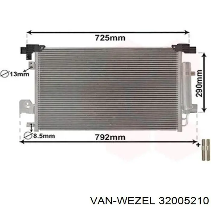 32005210 VAN Wezel радіатор кондиціонера