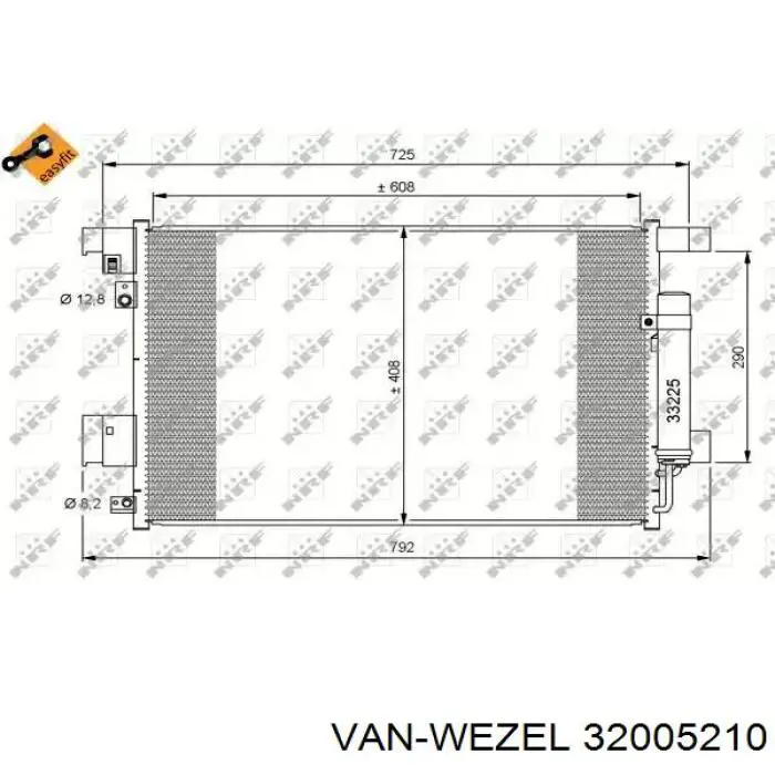 Купити 32005210 VAN Wezel Радіатор системи охолодження кондиціонера