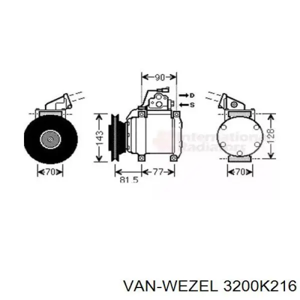 3200K216 VAN Wezel Компресор холодоагенту