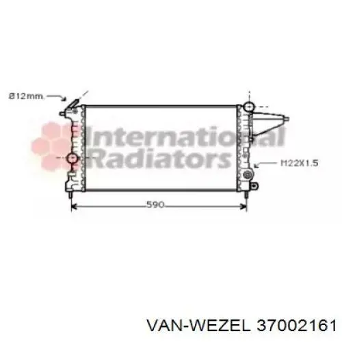 Купити 37002161 VAN Wezel Радіатор двигуна