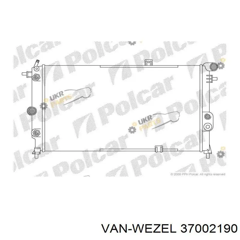 Радіатор основний VAN Wezel 37002190 ціна, від 52.23 USD