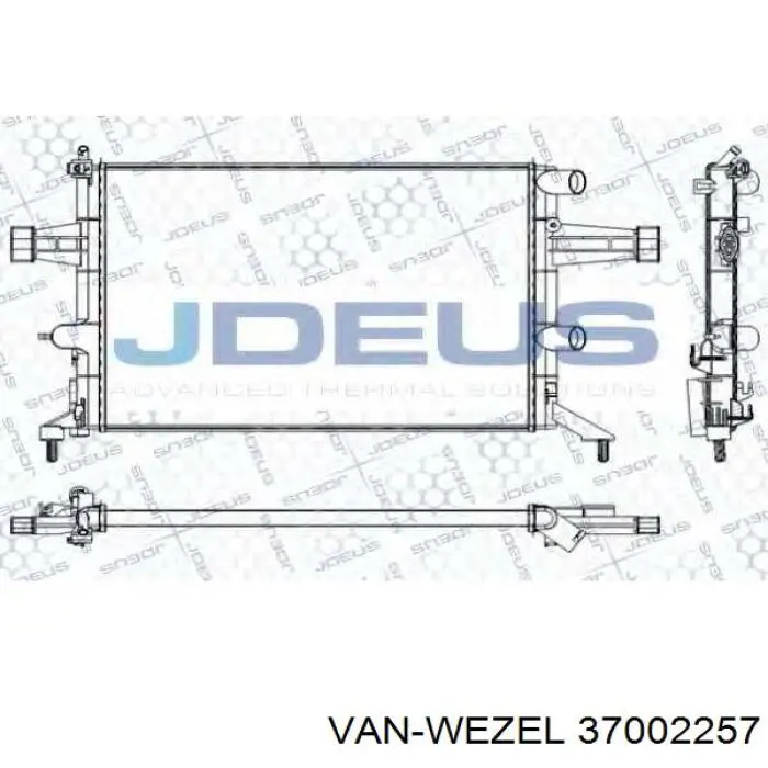 Радіатор 37002257 VAN Wezel