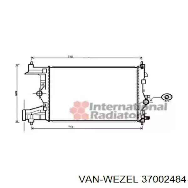 Радіатор основний VAN Wezel 37002484 ціна, від 55.19 USD