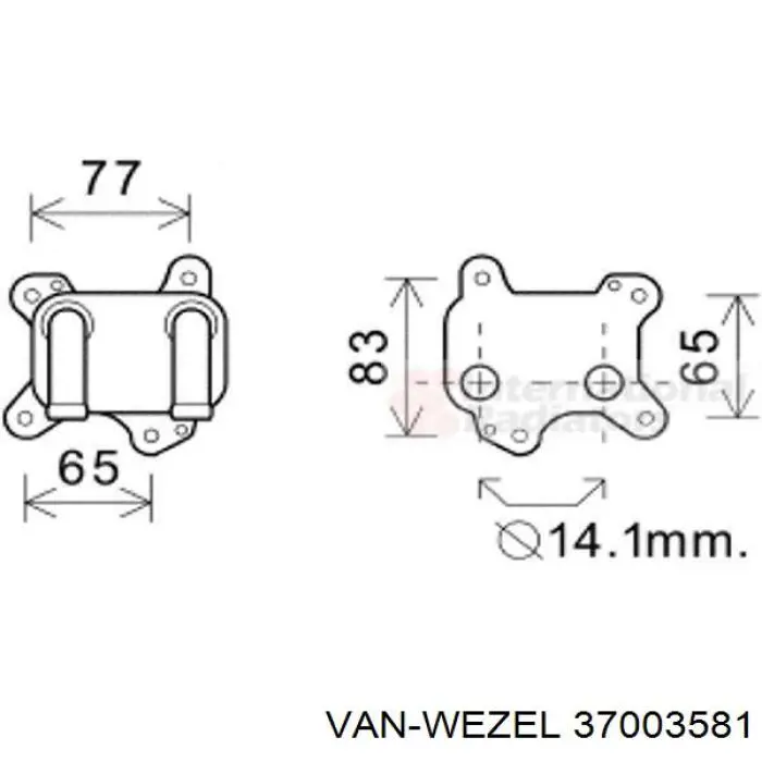 Радіатор масляний 37003581 VAN Wezel