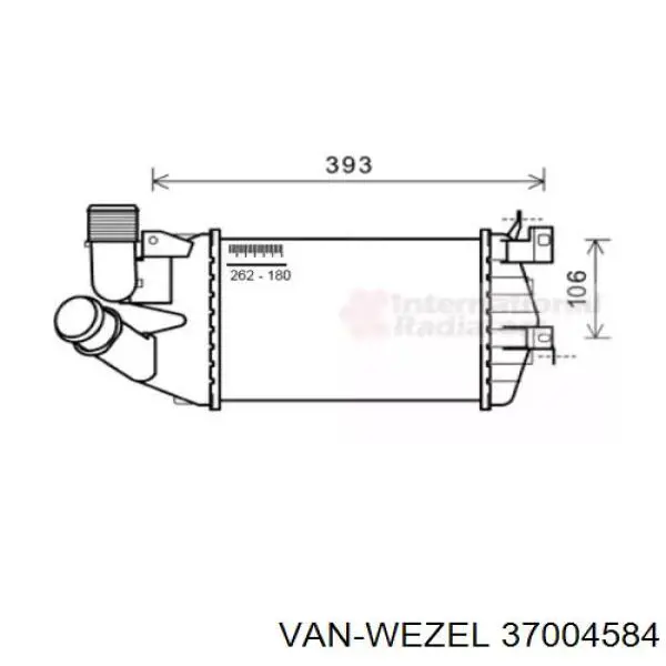 Система охолодження наддувочного повітря VAN Wezel 37004584 ціна, від 90.67 USD